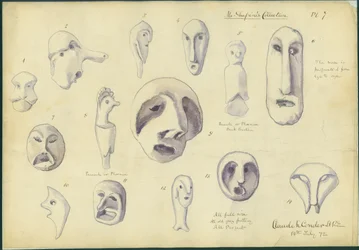 Idole z kolekcji pana Shapiry, tablica 7, 1872 (wc i ołówek na papierze)